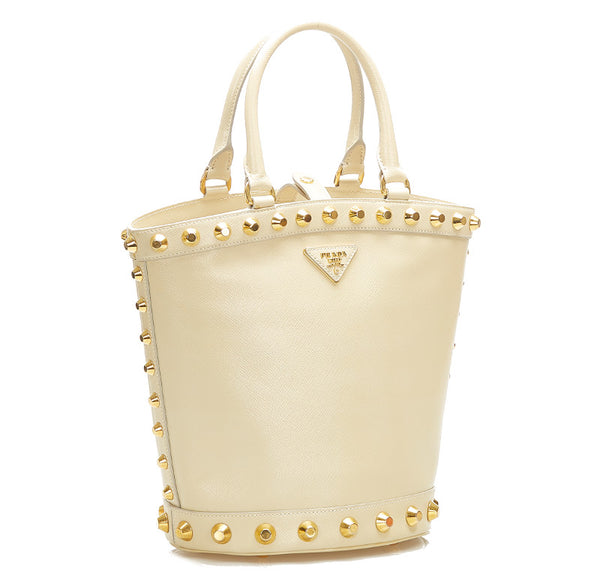 プラダ ベージュ レザー ハンドバッグ ショルダーバッグ 2WAY レディース PRADA 中古
