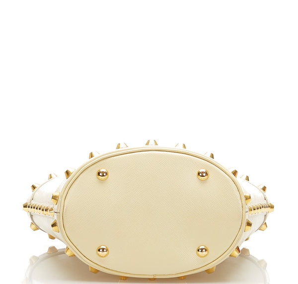 プラダ ベージュ レザー ハンドバッグ ショルダーバッグ 2WAY レディース PRADA 中古
