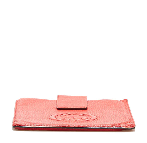 グッチ ソーホー 305986・0416 レッド レザー iPadケース レディース GUCCI 中古