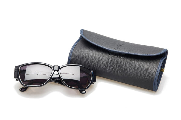 イヴ サンローラン ブラック プラスチック メッキ サングラス レディース YVES SAINT LAURENT 中古