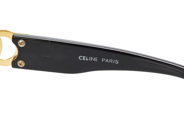 セリーヌ ブラック プラスチック メッキ サングラス レディース CELINE 中古