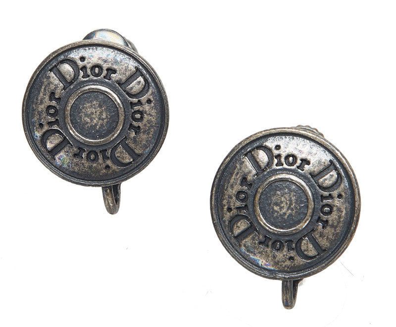 クリスチャンディオール シルバー メタル イヤリング レディース Christian Dior 中古