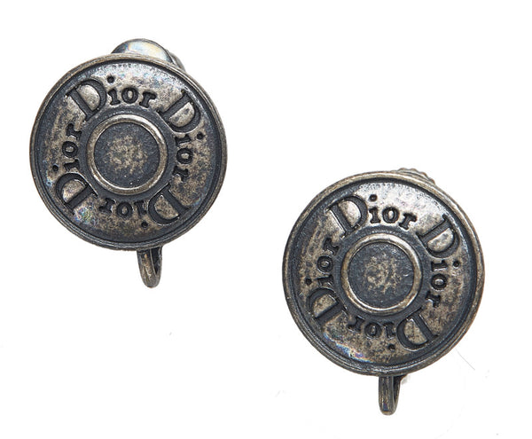 クリスチャンディオール シルバー メタル イヤリング レディース Christian Dior 中古