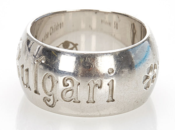 ブルガリ SV925 シルバー save the Children リング 指輪 レディース BVLGARI 10号 中古