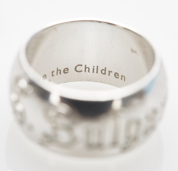 ブルガリ SV925 シルバー save the Children リング 指輪 レディース BVLGARI 10号 中古
