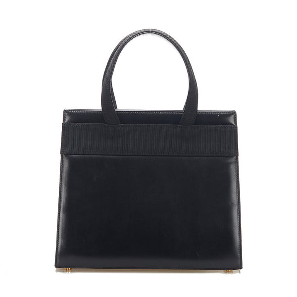 サルヴァトーレフェラガモ ヴァラリボン BA21 4178 ブラック レザー ハンドバッグ レディース Salvatore Ferragamo 中古