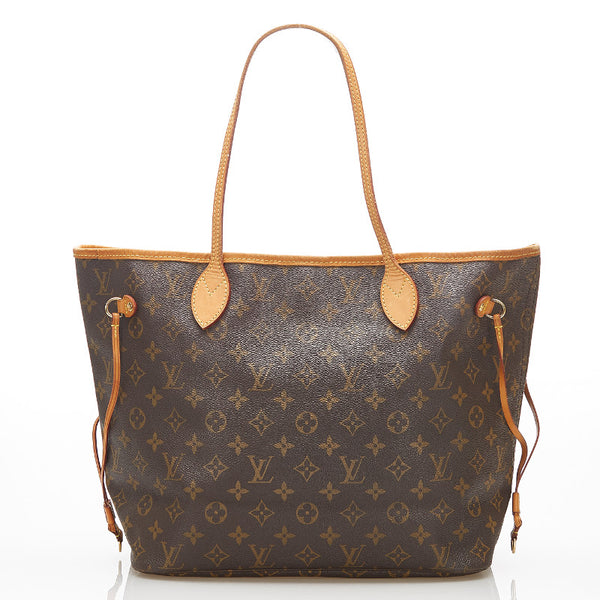 ルイ ヴィトン モノグラム ネバーフルMM M40156 ブラウン PVC レザー トートバッグ レディース LOUIS VUITTON 中古