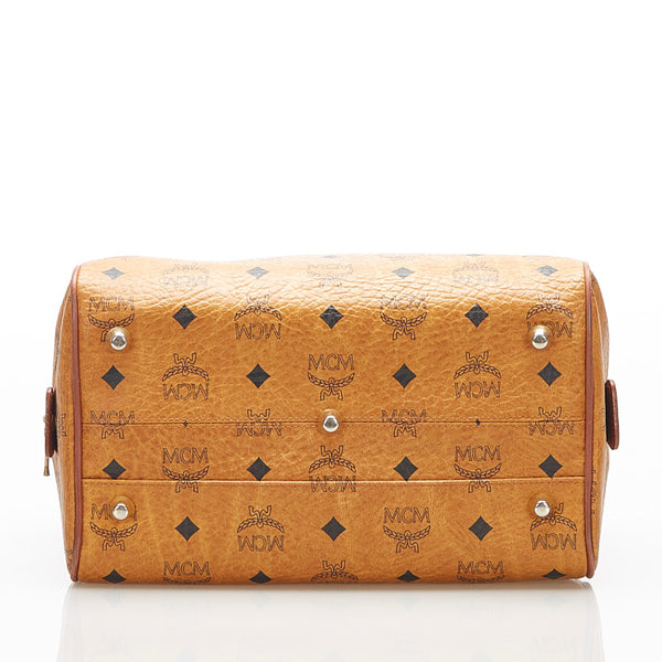 エム シー エム ブラウン レザー ボストンバッグ レディース MCM 中古