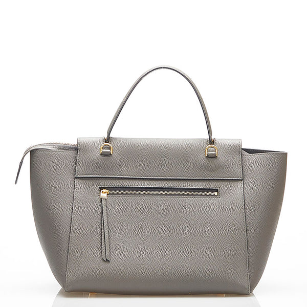 セリーヌ ベルトバッグ グレー レザー ハンドバッグ ショルダーバッグ 2WAY レディース CELINE 中古