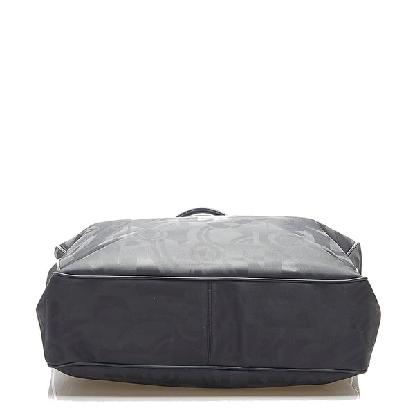 サルヴァトーレフェラガモ AU-21 6771 ブラック PVC レザー トートバッグ レディース Salvatore Ferragamo 中古