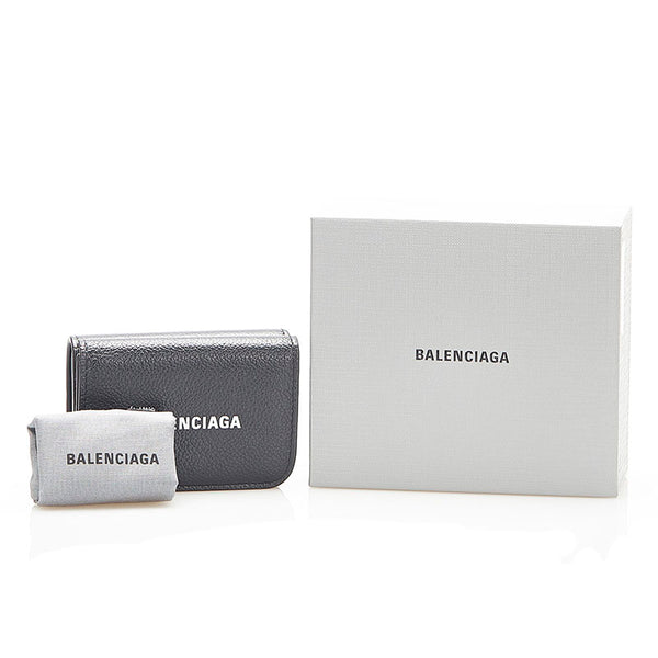 バレンシアガ ブラック レザー 三つ折り財布 レディース BALENCIAGA 中古