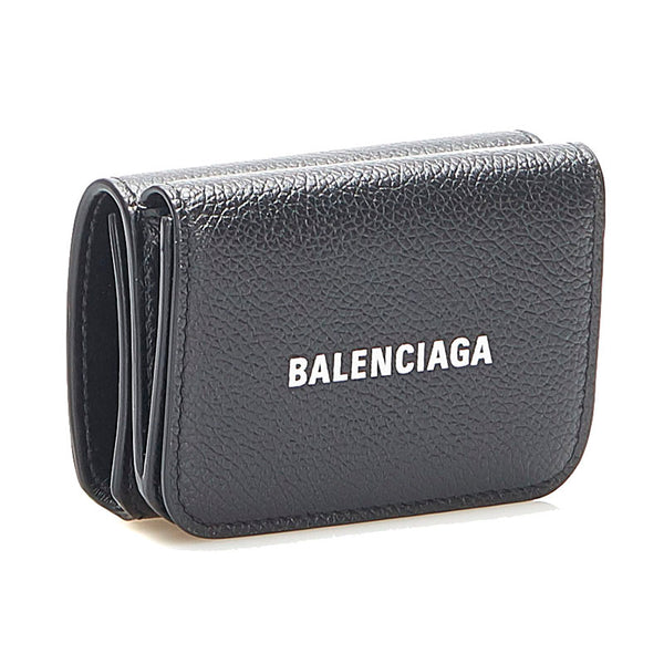 バレンシアガ ブラック レザー 三つ折り財布 レディース BALENCIAGA 中古