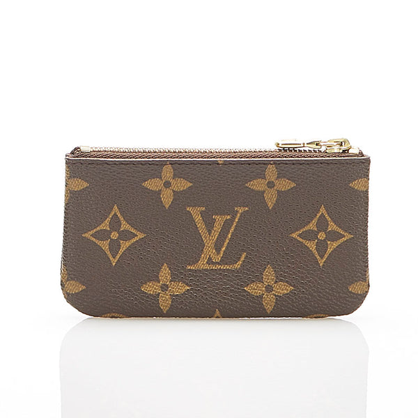 ルイ ヴィトン モノグラム ポシェットクレ M62650 ブラウン PVC レザー コインケース レディース LOUIS VUITTON 中古