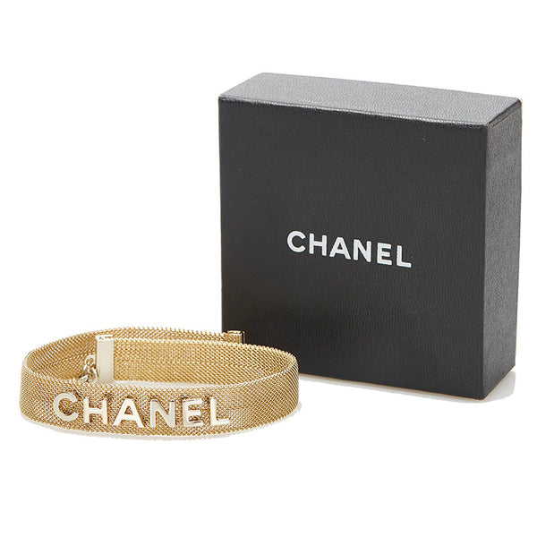 シャネル ゴールド メタル ロゴ チョーカー レディース CHANEL 中古