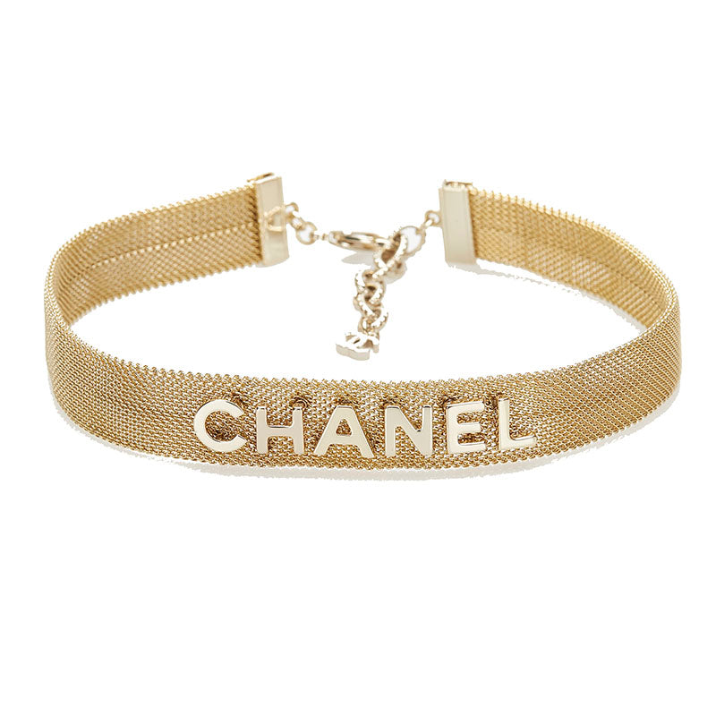 シャネル ゴールド メタル ロゴ チョーカー レディース CHANEL 中古