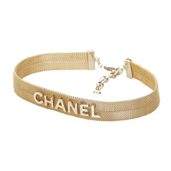 シャネル ゴールド メタル ロゴ チョーカー レディース CHANEL 中古