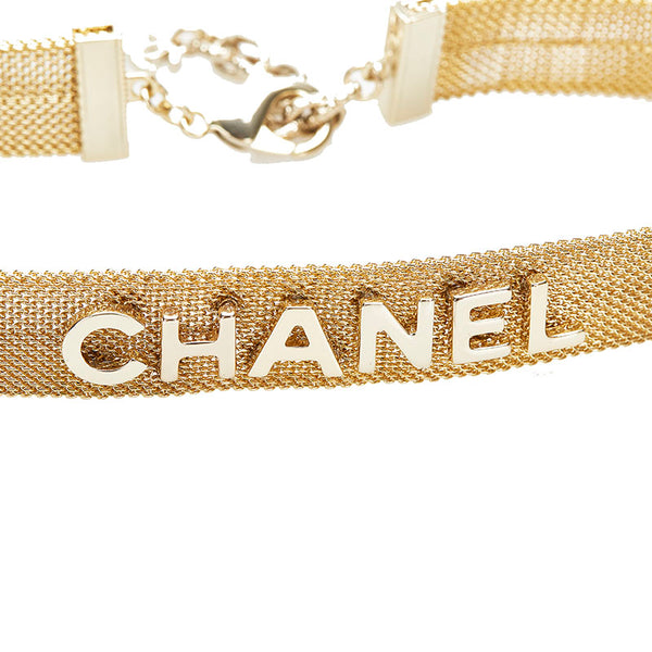シャネル ゴールド メタル ロゴ チョーカー レディース CHANEL 中古