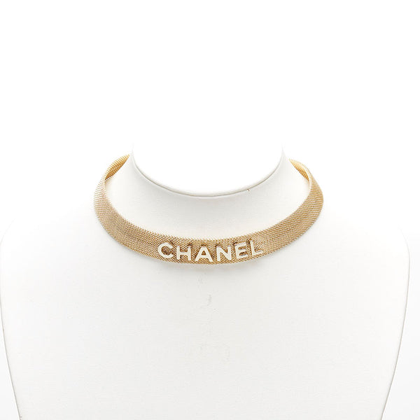 シャネル ゴールド メタル ロゴ チョーカー レディース CHANEL 中古