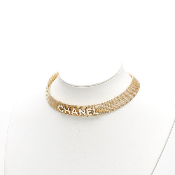 シャネル ゴールド メタル ロゴ チョーカー レディース CHANEL 中古
