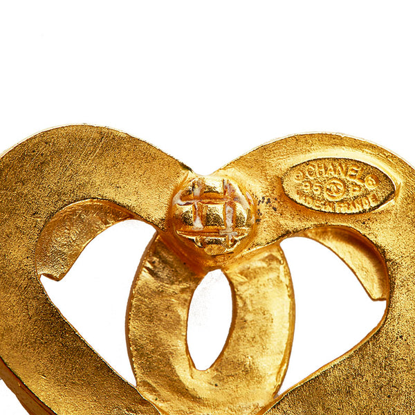 シャネル ゴールド メタル ココマーク ハート イヤリング レディース CHANEL 中古