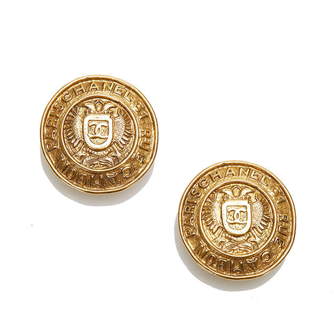 シャネル ゴールド メタル カンボン ヴィンテージ イヤリング レディース CHANEL 中古