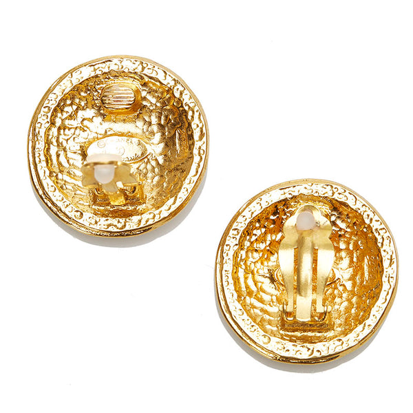 シャネル ゴールド メタル カンボン ヴィンテージ イヤリング レディース CHANEL 中古