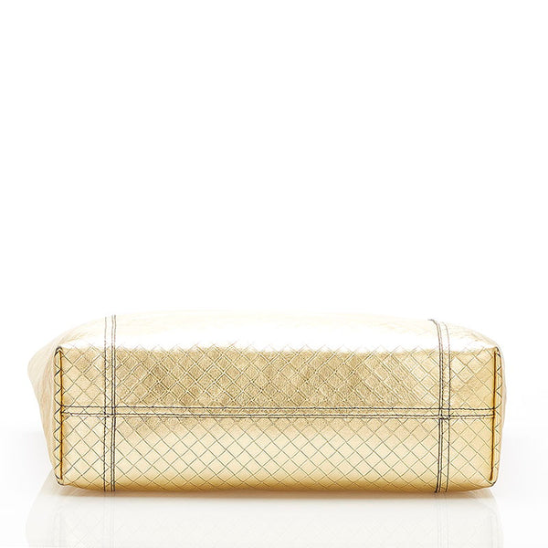 ボッテガヴェネタ イントレッチオ ミラージュ ゴールド レザー トートバッグ レディース BOTTEGAVENETA 中古