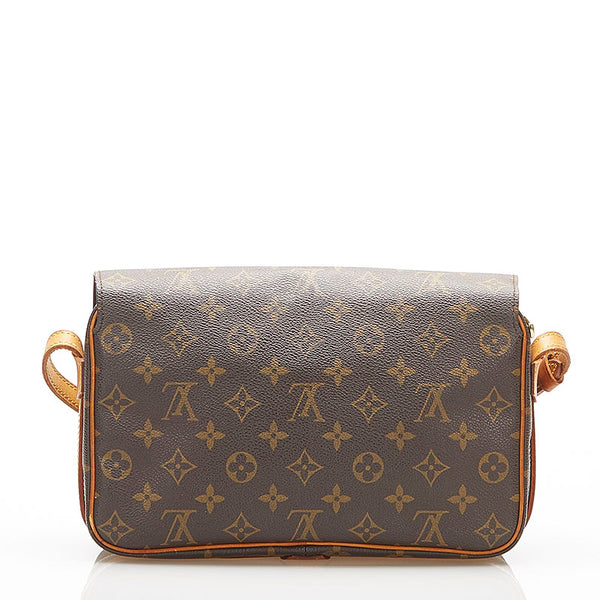 ルイ ヴィトン モノグラム サンジェルマン 28 M51207 ブラウン PVC レザー ショルダーバッグ レディース LOUIS VUITTON 中古
