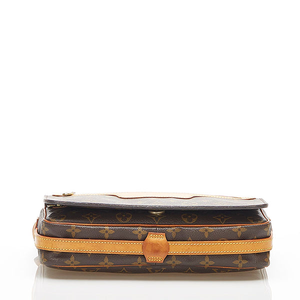 ルイ ヴィトン モノグラム サンジェルマン 28 M51207 ブラウン PVC レザー ショルダーバッグ レディース LOUIS VUITTON 中古