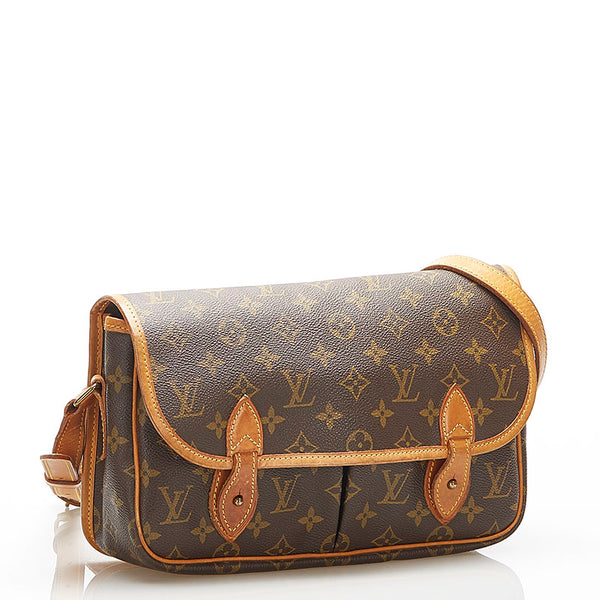 ルイ ヴィトン モノグラム ジベシエール MM M42247 ブラウン PVC レザー ショルダーバッグ レディース LOUIS VUITTON 中古
