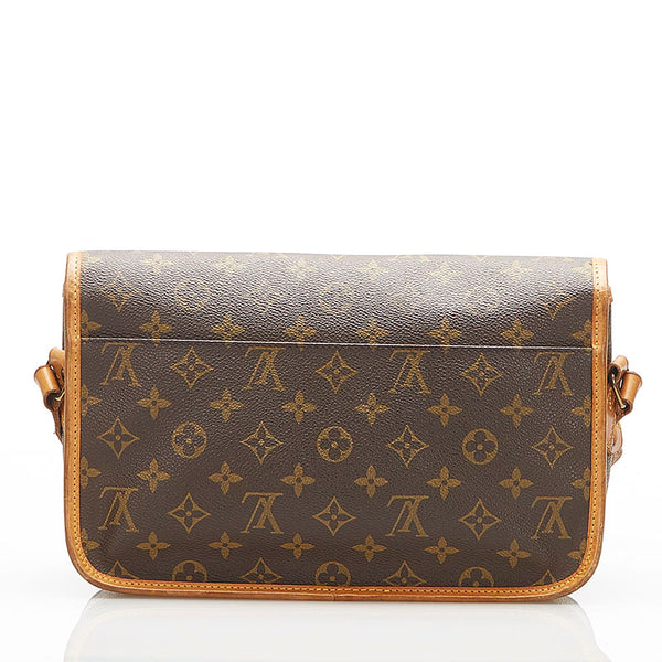 ルイ ヴィトン モノグラム ジベシエール MM M42247 ブラウン PVC レザー ショルダーバッグ レディース LOUIS VUITTON 中古