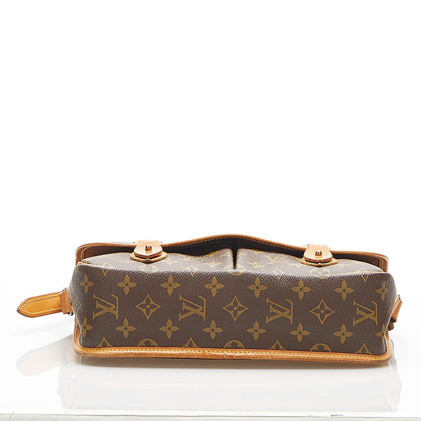 ルイ ヴィトン モノグラム ジベシエール MM M42247 ブラウン PVC レザー ショルダーバッグ レディース LOUIS VUITTON 中古