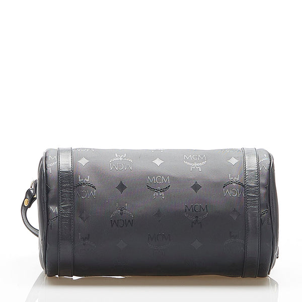 エム シー エム ブラック PVC レザー 斜め掛け ショルダーバッグ レディース MCM 中古