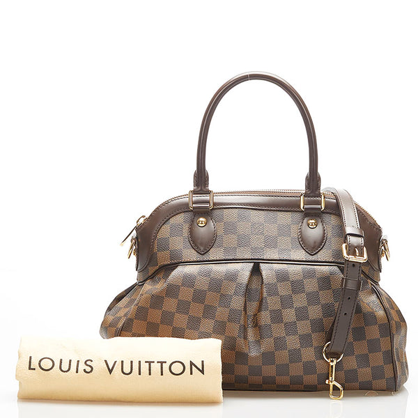 ルイ ヴィトン ダミエ トレヴィ PM N51997 ブラウン PVC レザー ハンドバッグ ショルダーバッグ 2WAY レディース LOUIS VUITTON 中古