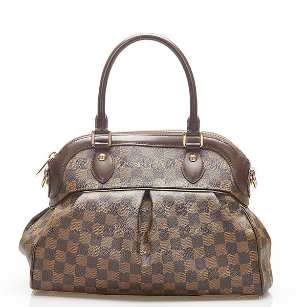 ルイ ヴィトン ダミエ トレヴィ PM N51997 ブラウン PVC レザー ハンドバッグ ショルダーバッグ 2WAY レディース LOUIS VUITTON 中古