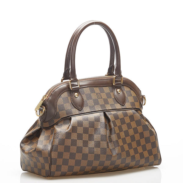 ルイ ヴィトン ダミエ トレヴィ PM N51997 ブラウン PVC レザー ハンドバッグ ショルダーバッグ 2WAY レディース LOUIS VUITTON 中古