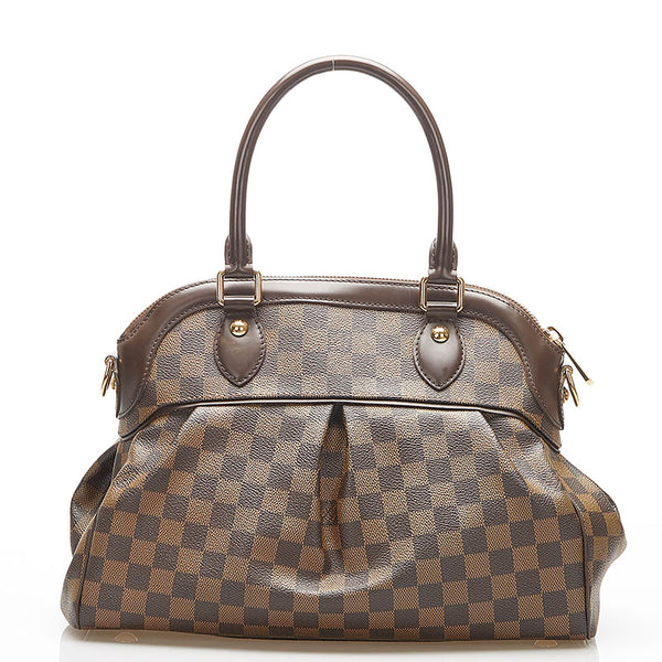 ルイ ヴィトン ダミエ トレヴィ PM N51997 ブラウン PVC レザー ハンドバッグ ショルダーバッグ 2WAY レディース LOUIS VUITTON 中古