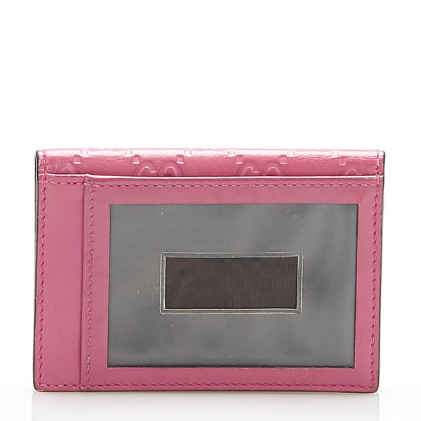 グッチ グッチシマ 388684 ピンク レザー パスケース レディース GUCCI 中古