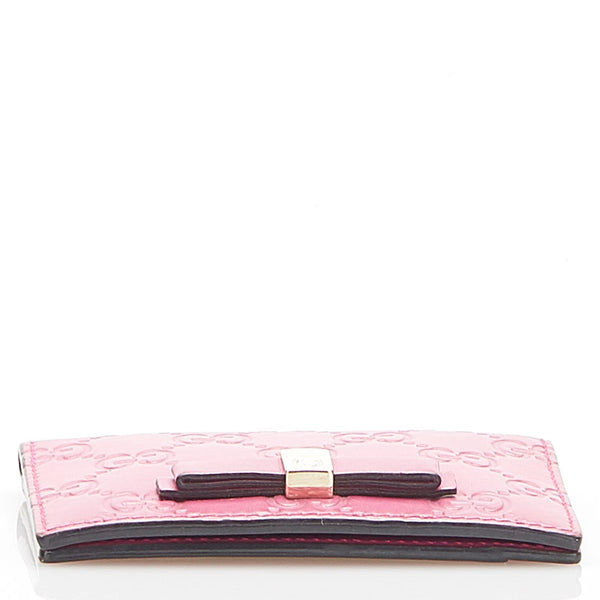 グッチ グッチシマ 388684 ピンク レザー パスケース レディース GUCCI 中古