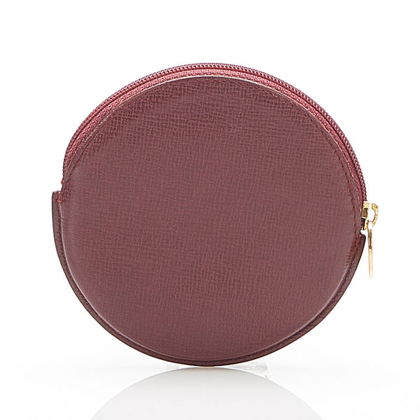 カルティエ マスト L3000111 ボルドー レザー コインケース レディース CARTIER 中古