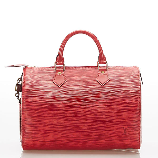 ルイ ヴィトン エピ スピーディ30 M43007 レッド レザー ハンドバッグ レディース LOUIS VUITTON 中古