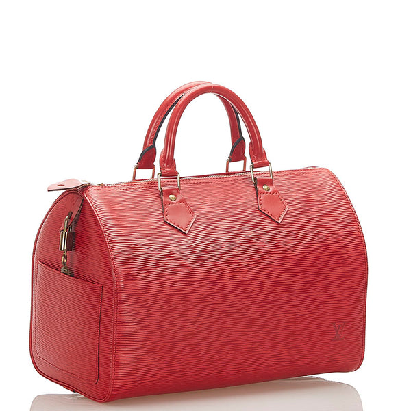 ルイ ヴィトン エピ スピーディ30 M43007 レッド レザー ハンドバッグ レディース LOUIS VUITTON 中古