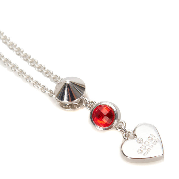 グッチ SV925 シルバー ハートモチーフ ネックレス レディース GUCCI 【中古】