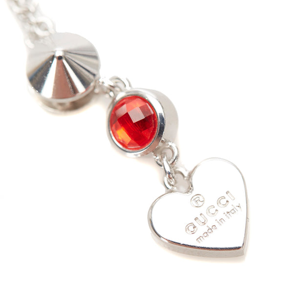 グッチ SV925 シルバー ハートモチーフ ネックレス レディース GUCCI 【中古】