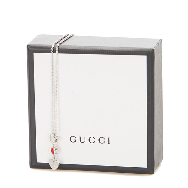 グッチ SV925 シルバー ハートモチーフ ネックレス レディース GUCCI 【中古】