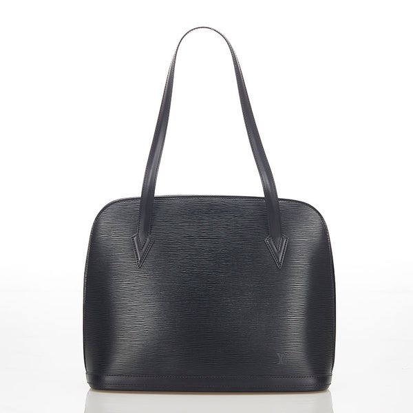 ルイ ヴィトン エピ リュサック M52282 ブラック  レザー ショルダーバッグ レディース LOUIS VUITTON 【中古】