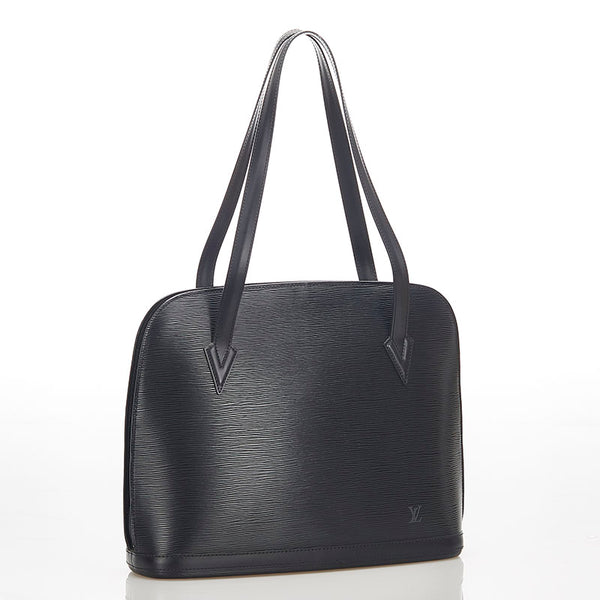 ルイ ヴィトン エピ リュサック M52282 ブラック  レザー ショルダーバッグ レディース LOUIS VUITTON 【中古】