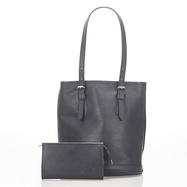 ルイ ヴィトン エピ バケットPM M58992 ブラック レザー トートバッグ レディース LOUIS VUITTON 【中古】