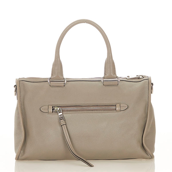 プラダ BL0805 グレー レザー ハンドバッグ ショルダーバッグ 2WAY レディース PRADA 【中古】