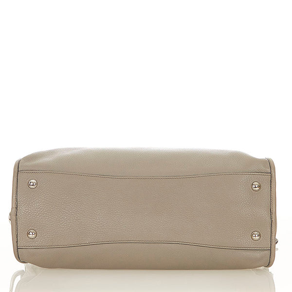 プラダ BL0805 グレー レザー ハンドバッグ ショルダーバッグ 2WAY レディース PRADA 【中古】